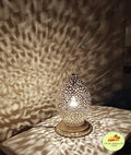 Handmade Moroccan Table Lamp: Brass Copper Pendant Light