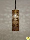 Hand Hammered Brass Moroccan Pendant Light - Cone Fixture