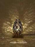 Handmade Moroccan Table Lamp: Vintage Brass Bedside Light