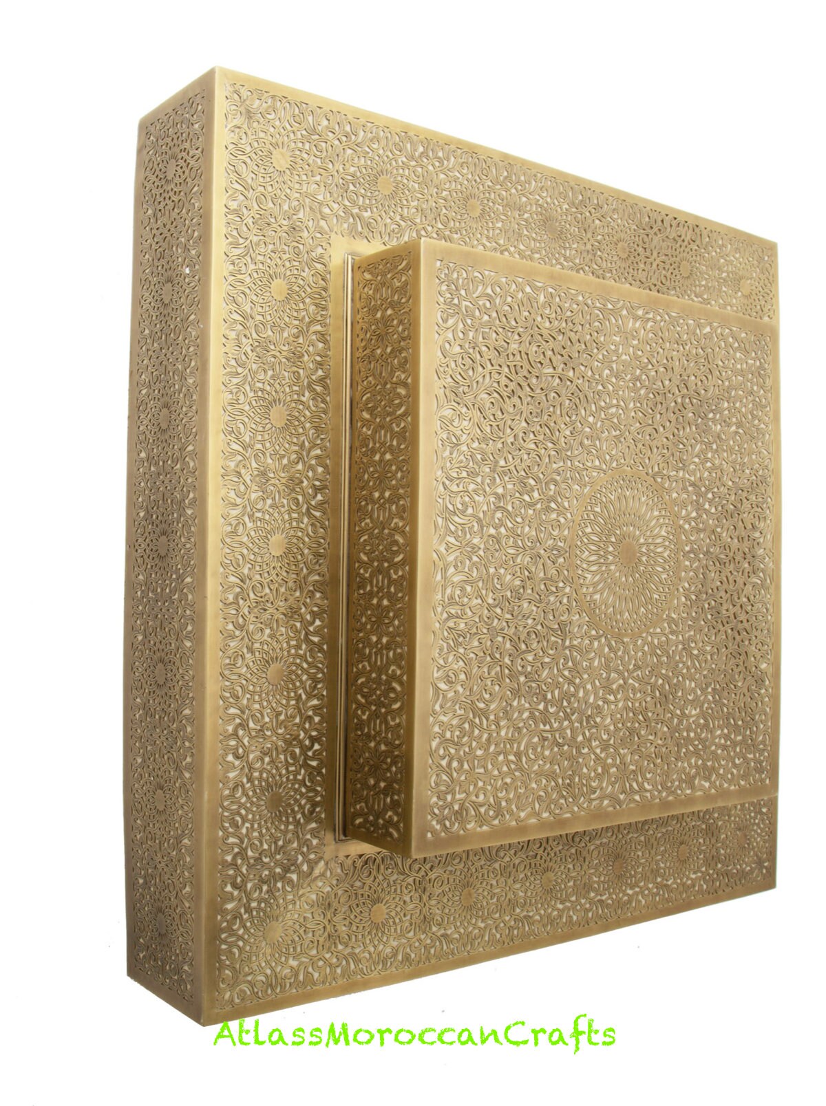 Handmade Moroccan Brass Wall Lamp: Boho Light Decor