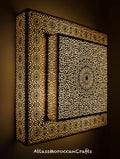 Handmade Moroccan Brass Wall Lamp: Boho Light Decor