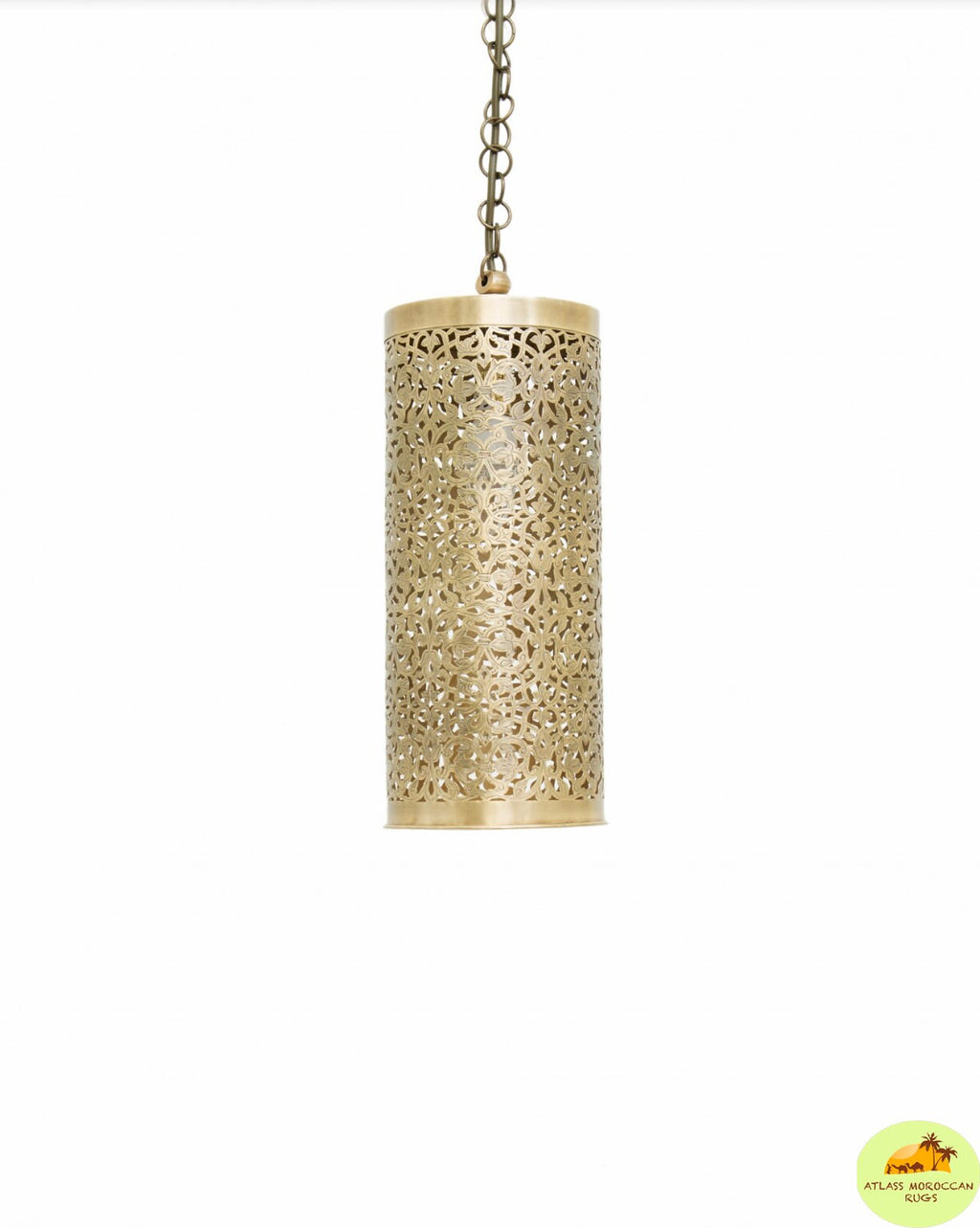 Hand Hammered Brass Moroccan Pendant Light - Cone Fixture