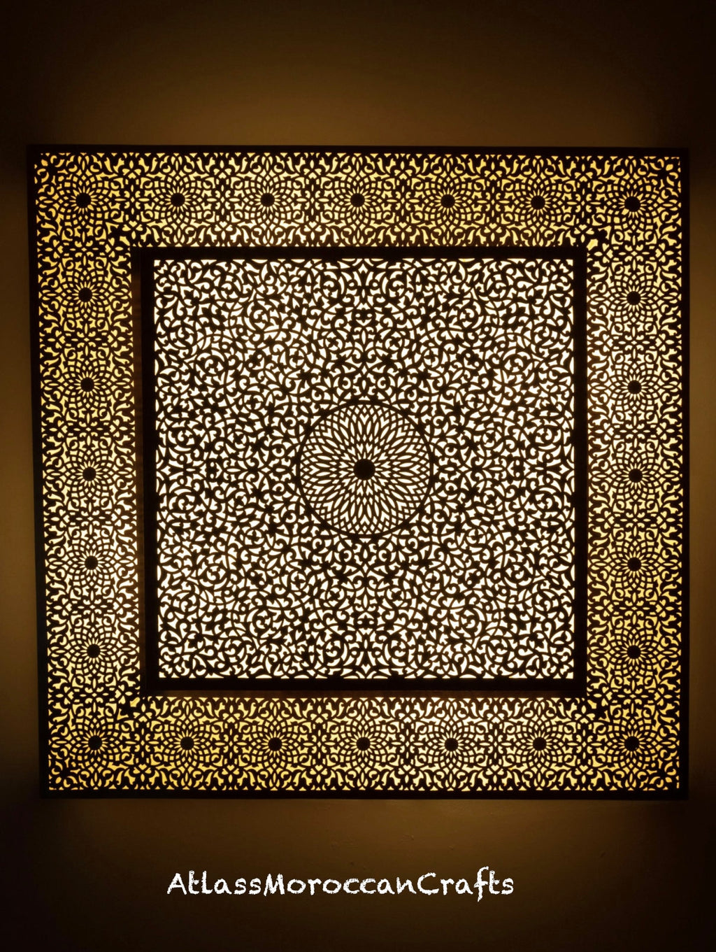 Handmade Moroccan Brass Wall Lamp: Boho Light Decor