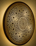 Handmade Moroccan Copper Wall Light: Floral Night Light Lampshade