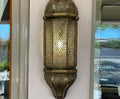 Handmade Brass Moroccan Wall Sconce: Elegant Floral Wall Light