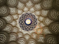 Handcrafted Moroccan Brass Pendant Light: Rustic Copper Ceiling Lamp