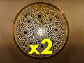 Set of 2 Handmade Moroccan Brass Wall Lamps: Vintage Style