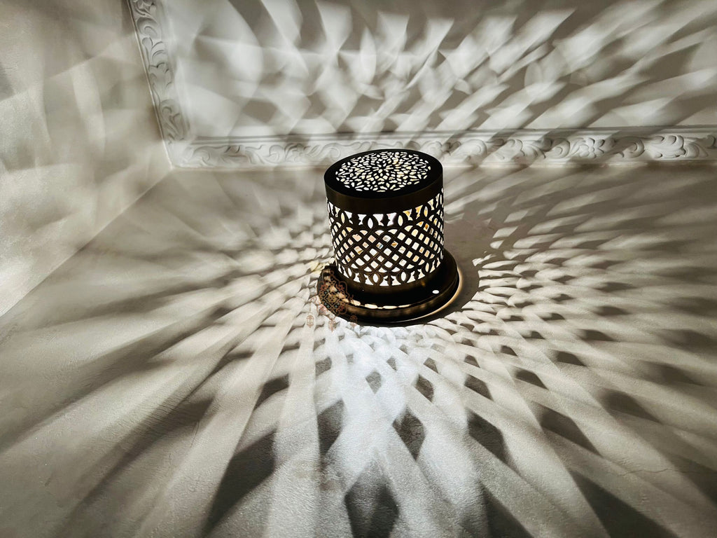Set of 2 Moroccan Brass Spotlight Covers: Handmade Lamp