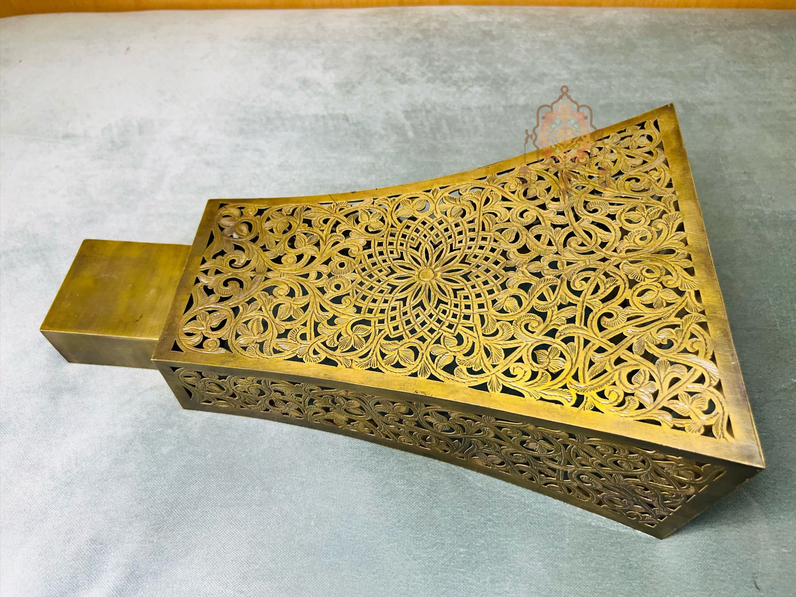 Set of 2 Moroccan Brass Wall Lamps: Handmade Interior Lighting