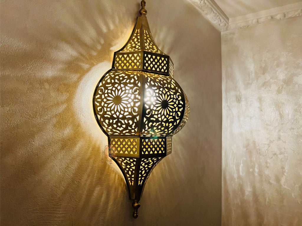 Brass Wall Lamp handmade for Healthy Ambient Lighting with Creative Shadow Artistry