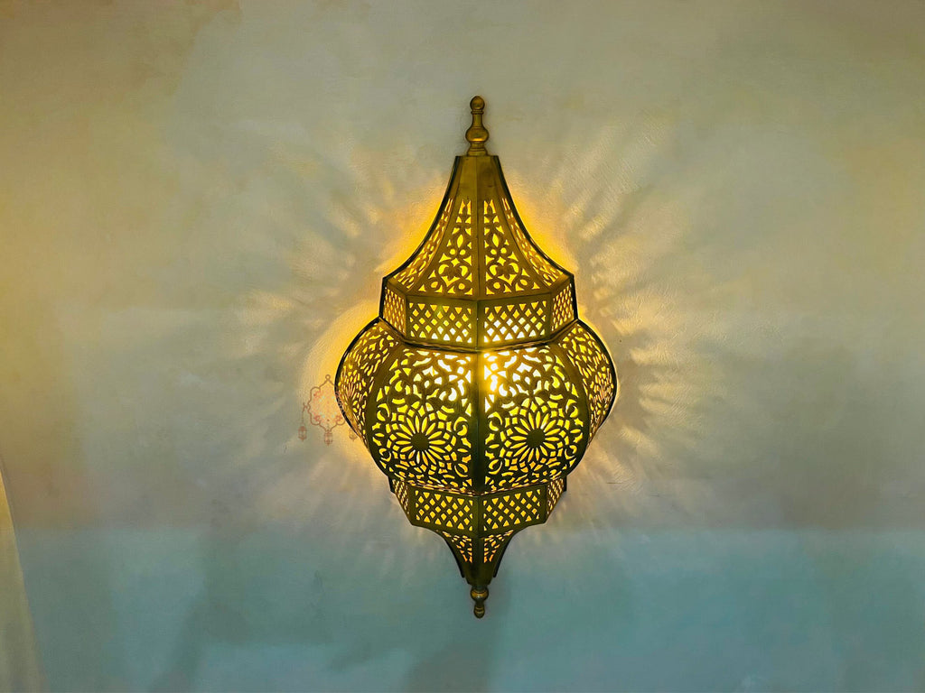 Brass Wall Lamp handmade for Healthy Ambient Lighting with Creative Shadow Artistry