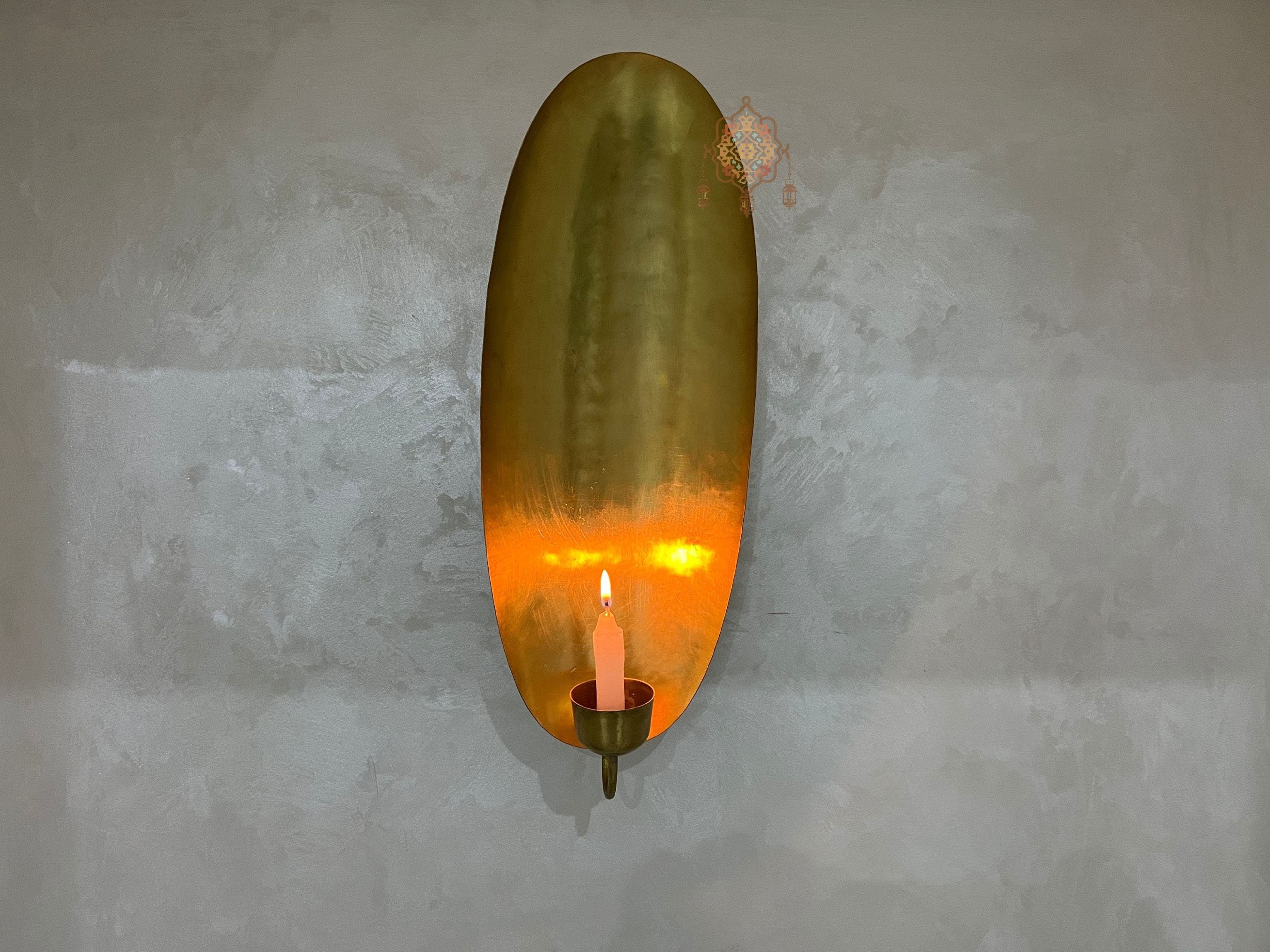 Handmade Brass Candle Lamp: Moroccan Golden Hour Home Decor