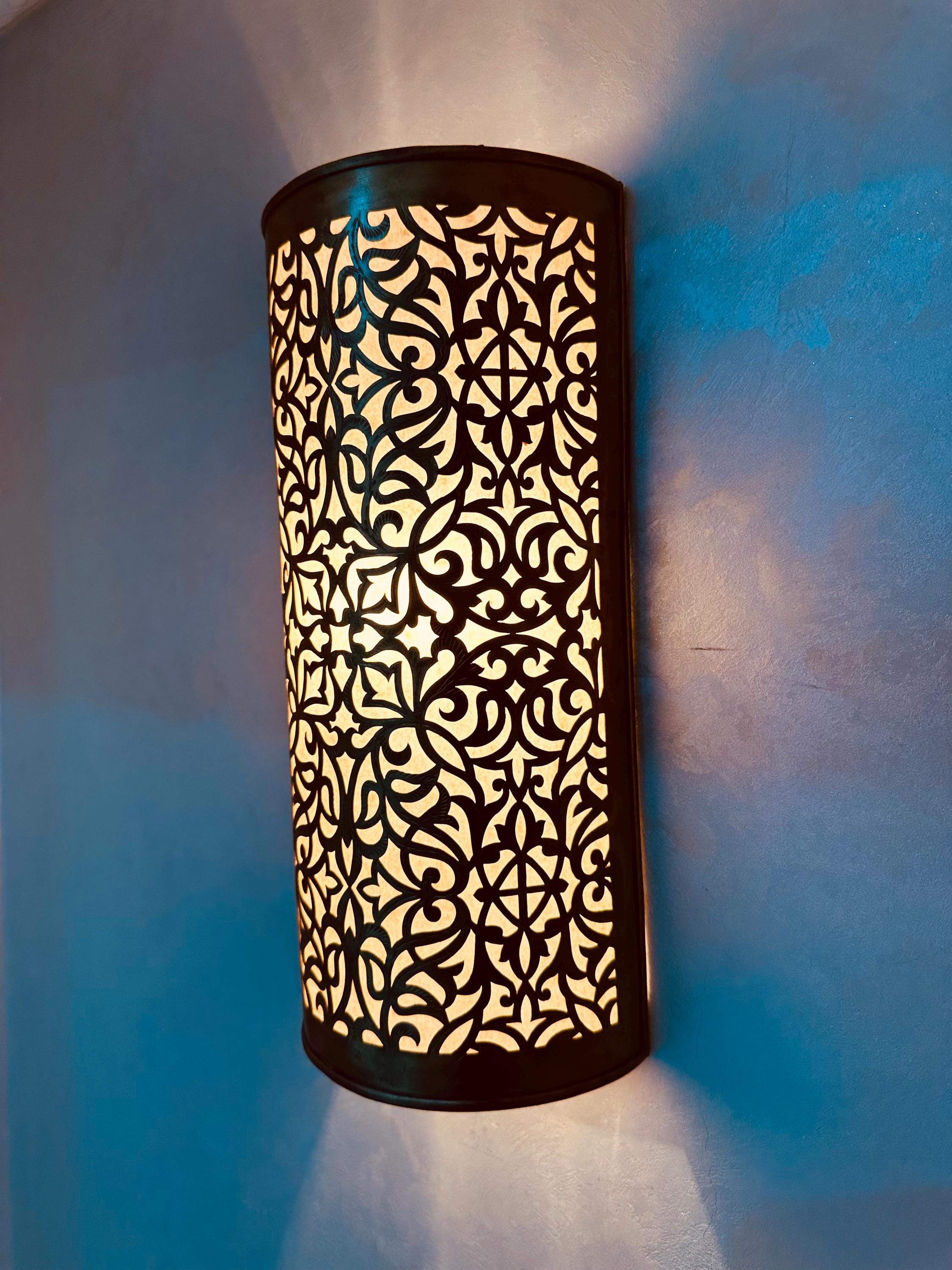 Handmade Moroccan Brass Wall Sconce: Elegant Home Lighting