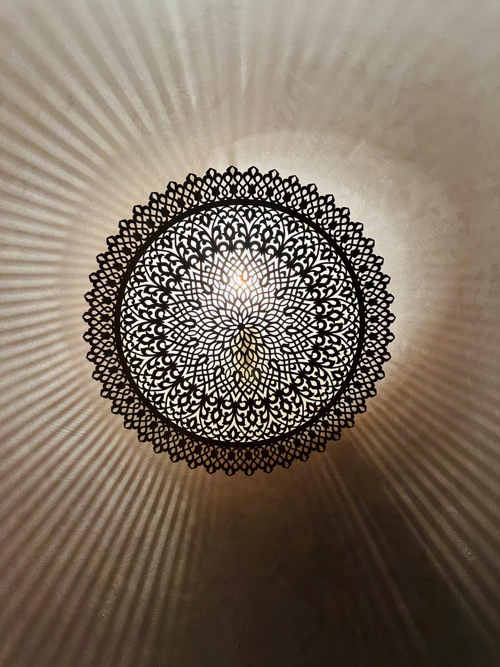 Handmade Brass Wall Sconce: Moroccan Light Decor