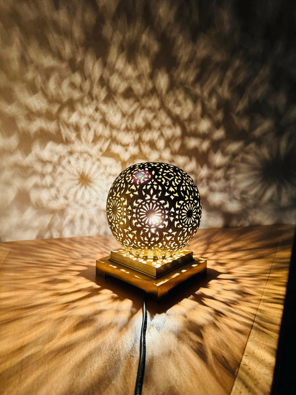 Handmade Moroccan Brass Table Lamp: Artisan Home Decor