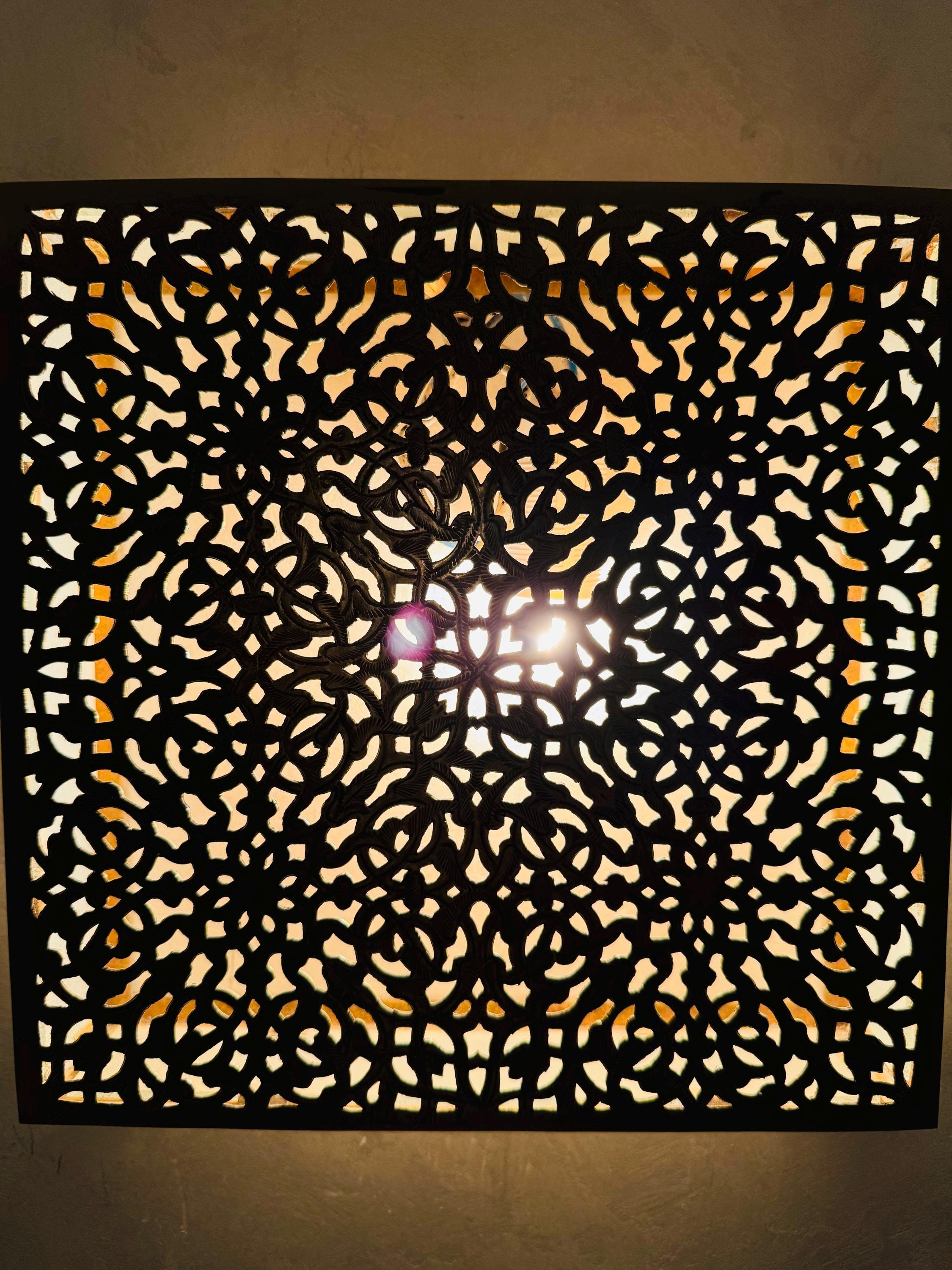 Handmade Moroccan Brass Wall Sconce: Decorative Lighting