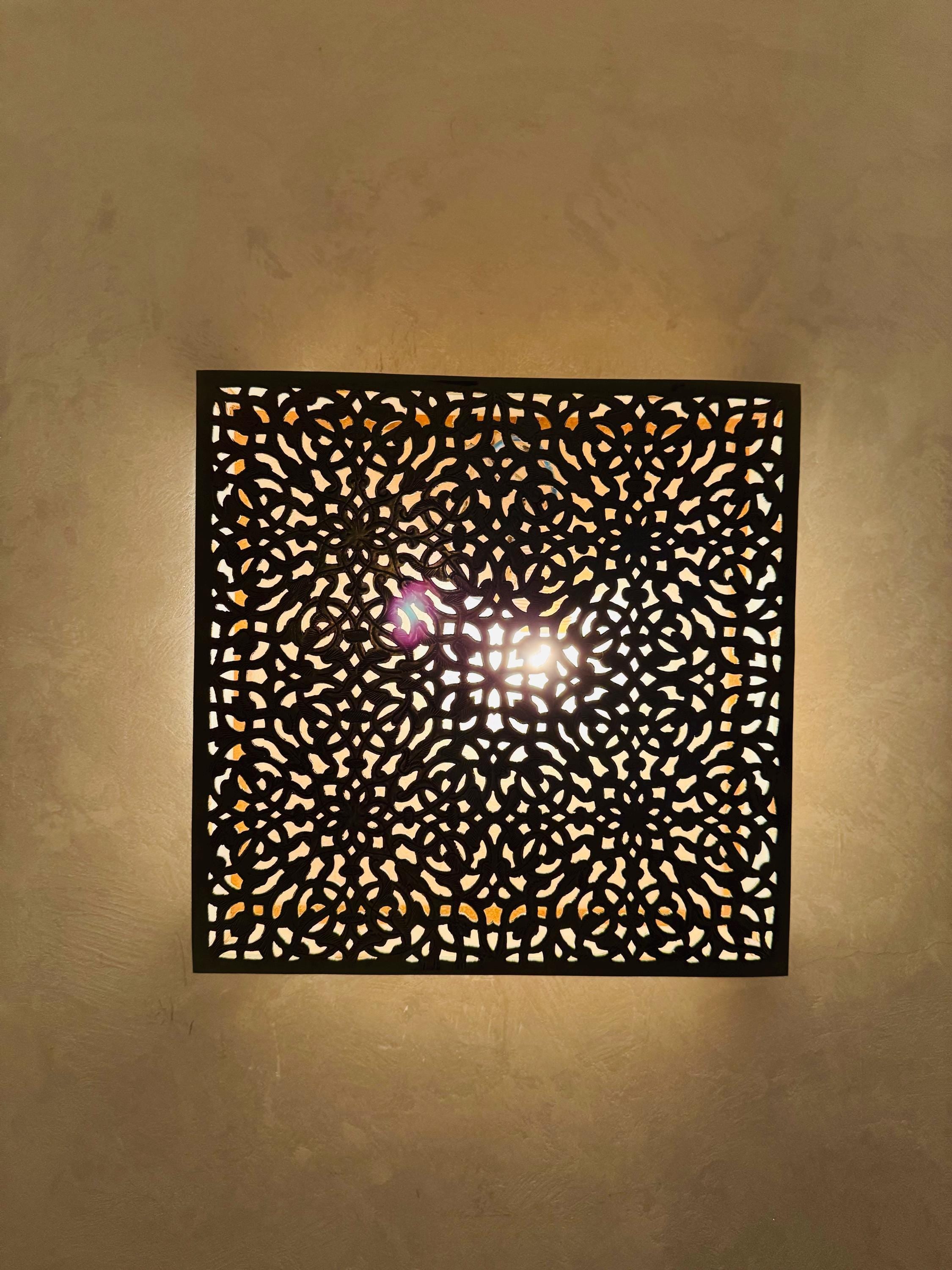 Handmade Moroccan Brass Wall Sconce: Decorative Lighting