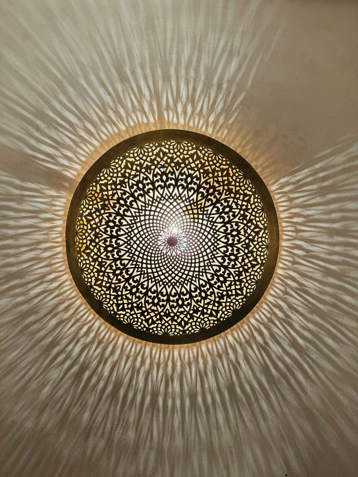 Handmade Brass Moroccan Wall Sconce: Vintage-Inspired Lighting Decor