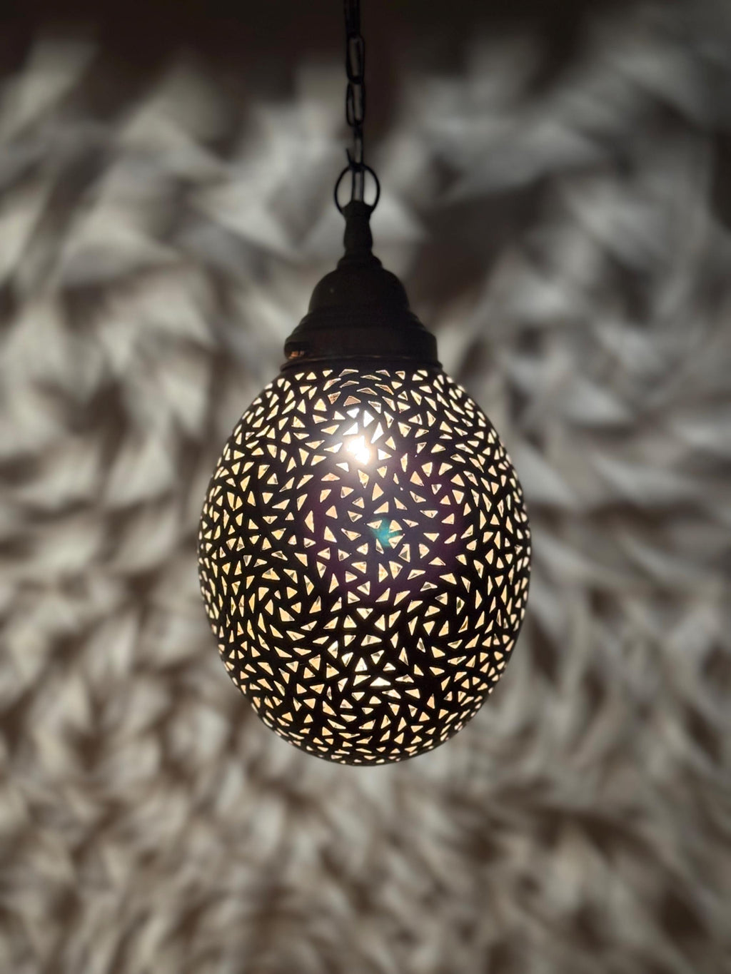 Handmade Moroccan Brass Pendant Lamp: Decorative Ceiling Light