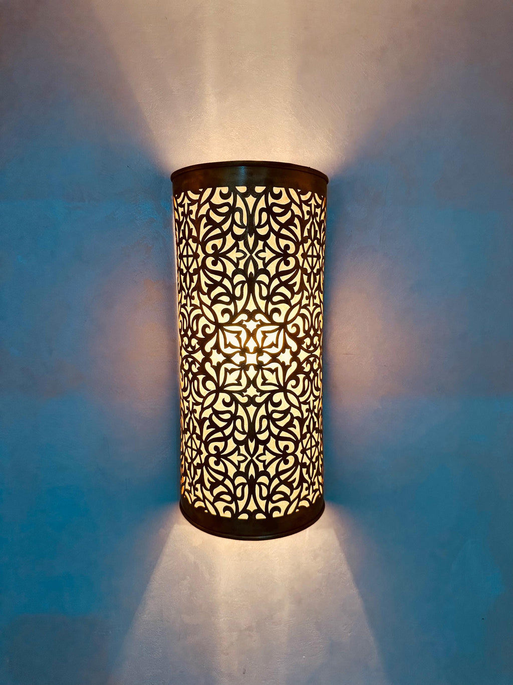Handmade Moroccan Brass Wall Sconce: Elegant Home Lighting