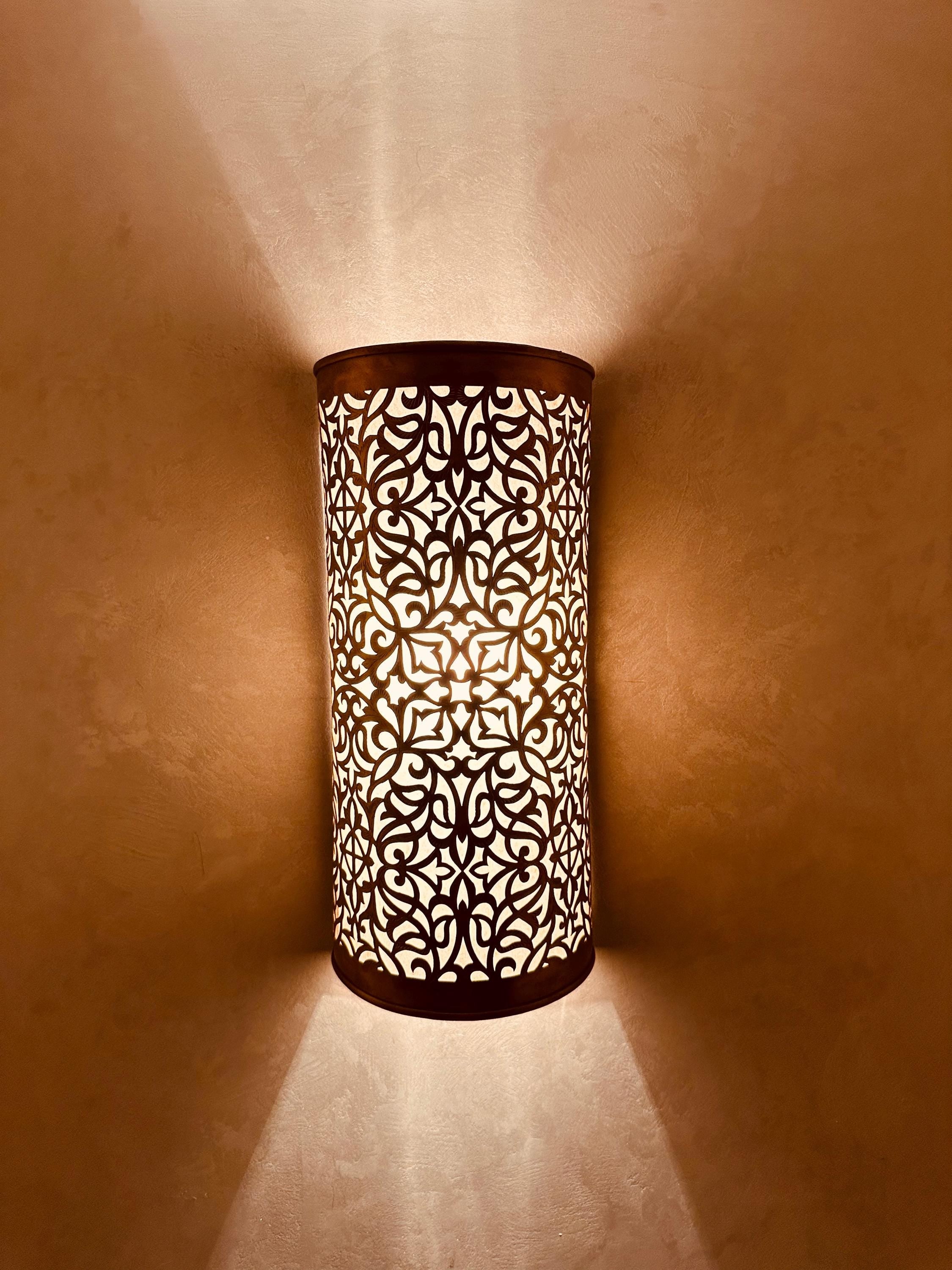 Handmade Moroccan Brass Wall Sconce: Elegant Home Lighting