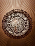 Handmade Brass Wall Sconce: Moroccan Light Decor