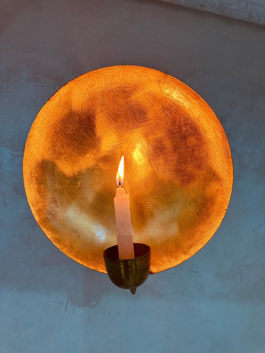 Handmade Brass Moroccan Candle Holder: Golden Hour Lamp