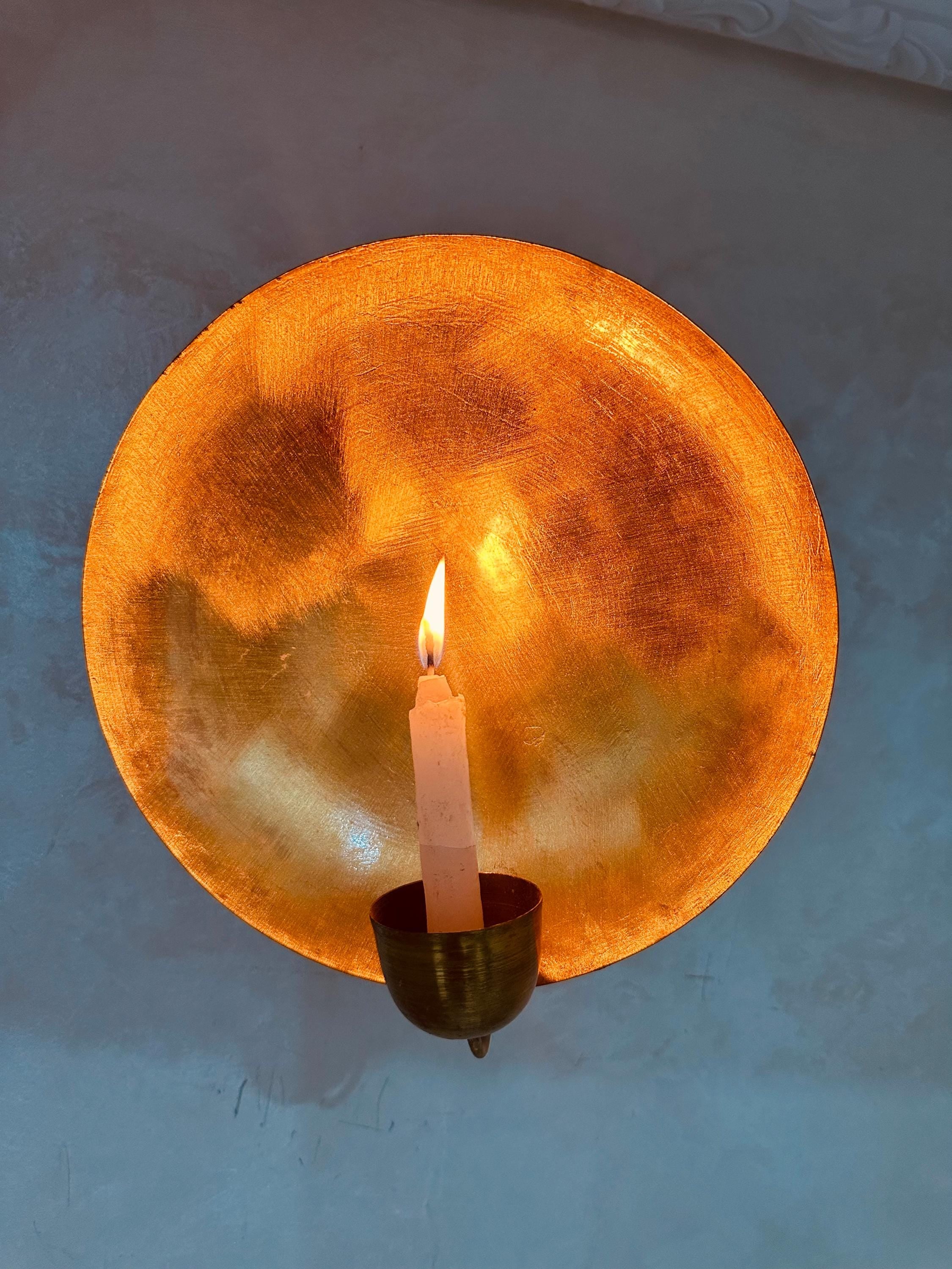 Handmade Brass Moroccan Candle Holder: Golden Hour Lamp