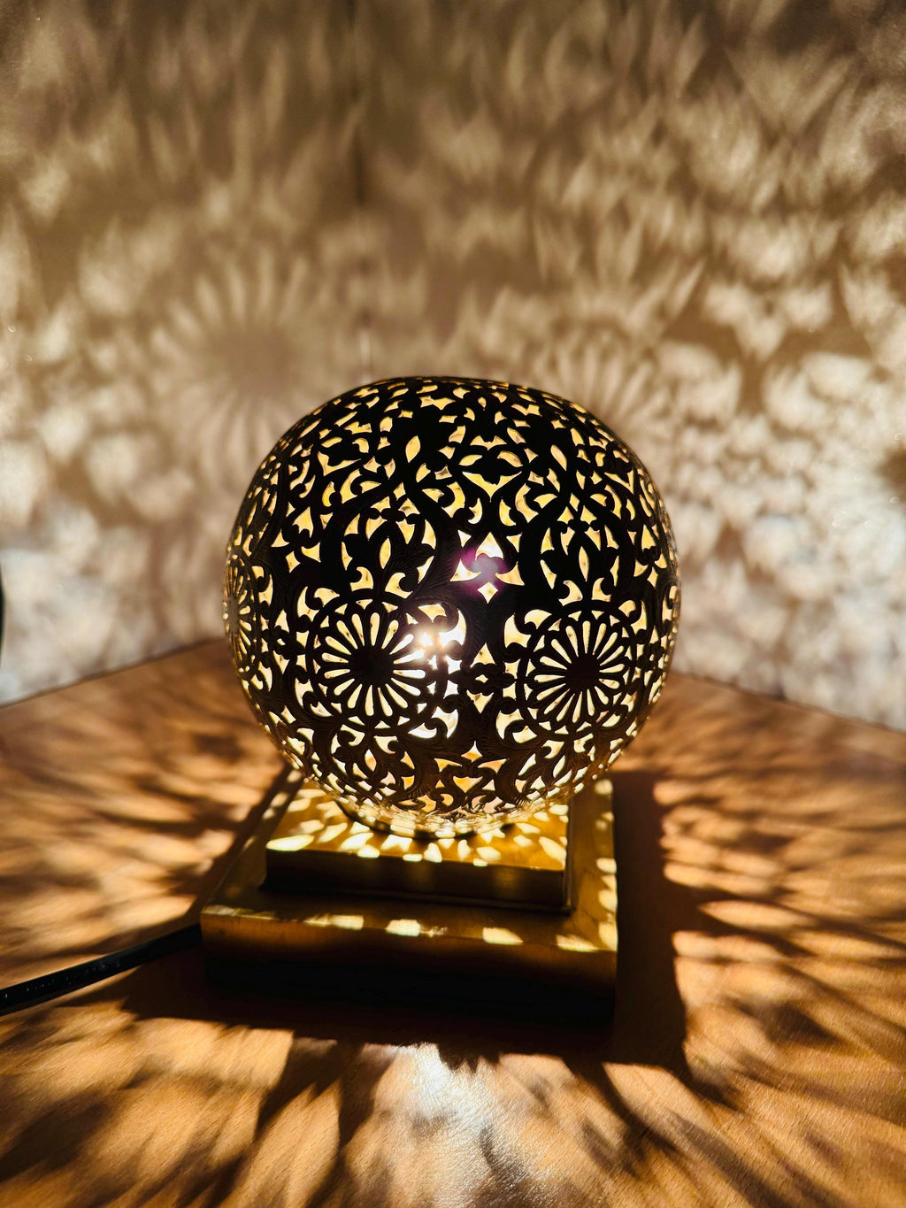 Handmade Moroccan Brass Table Lamp: Artisan Home Decor