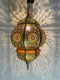 Handmade Brass Pendant Lamp: Moroccan Decor Ceiling Light