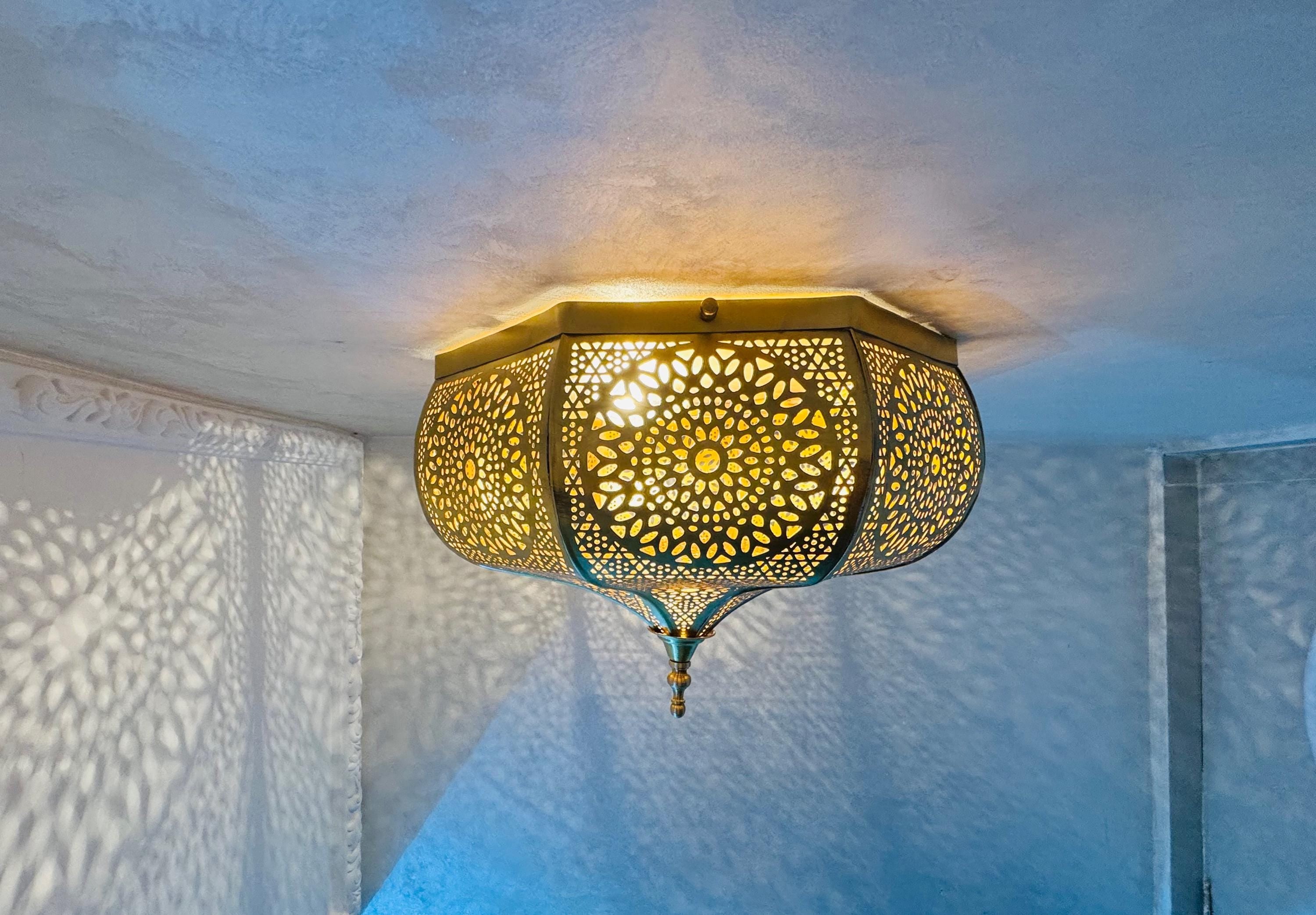 Handmade Brass Moroccan Ceiling Light: Pendant Lamp