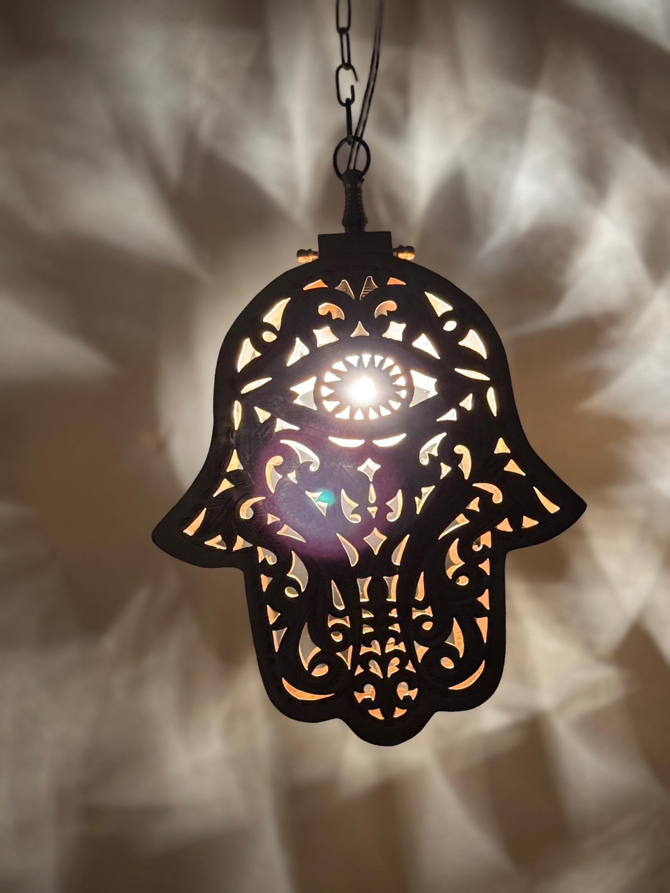 Handcrafted Copper Pendant Light: Moroccan Boho Home Decor