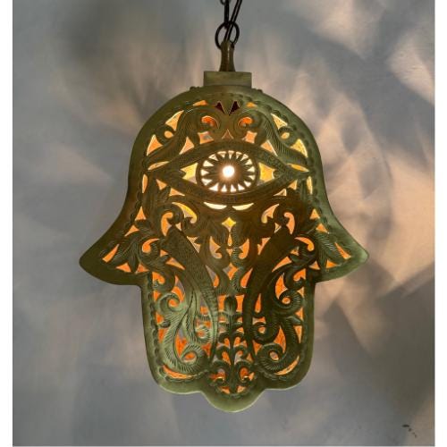 Handcrafted Copper Pendant Light: Moroccan Boho Home Decor