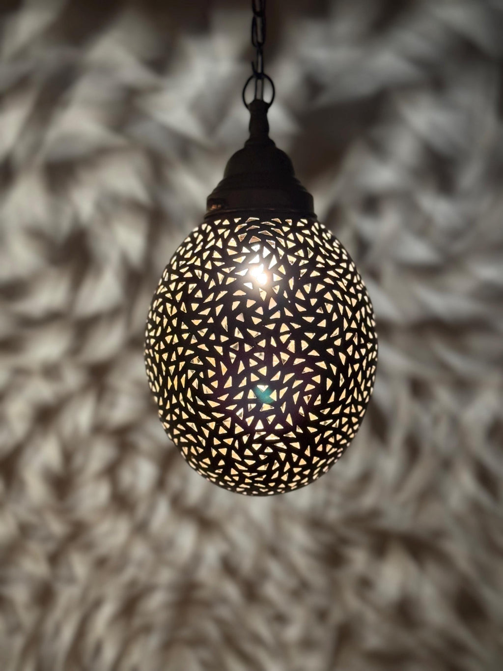 Handmade Moroccan Brass Pendant Lamp: Decorative Ceiling Light