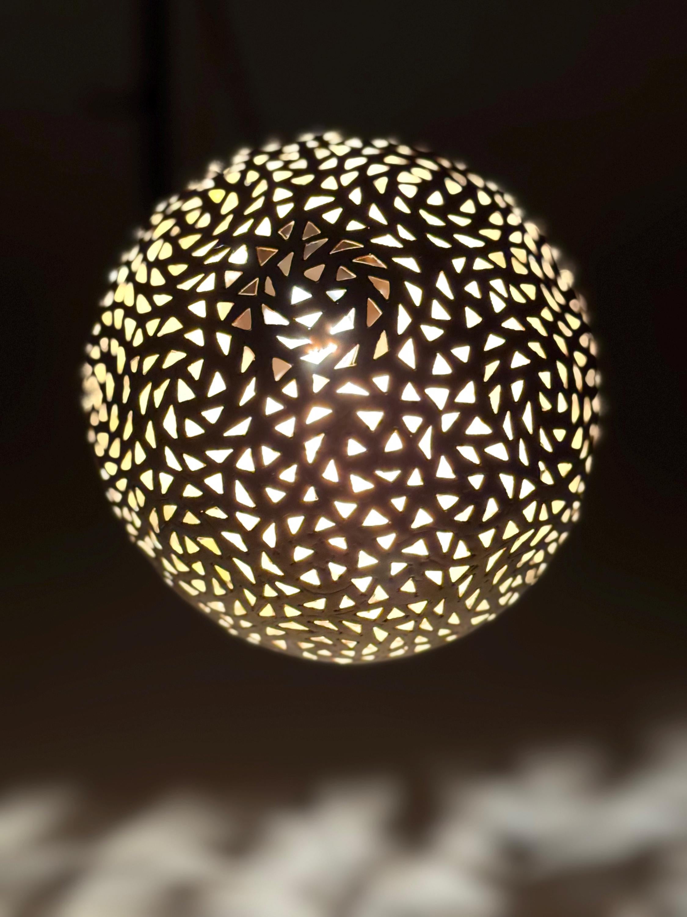 Handmade Moroccan Brass Pendant Lamp: Decorative Ceiling Light