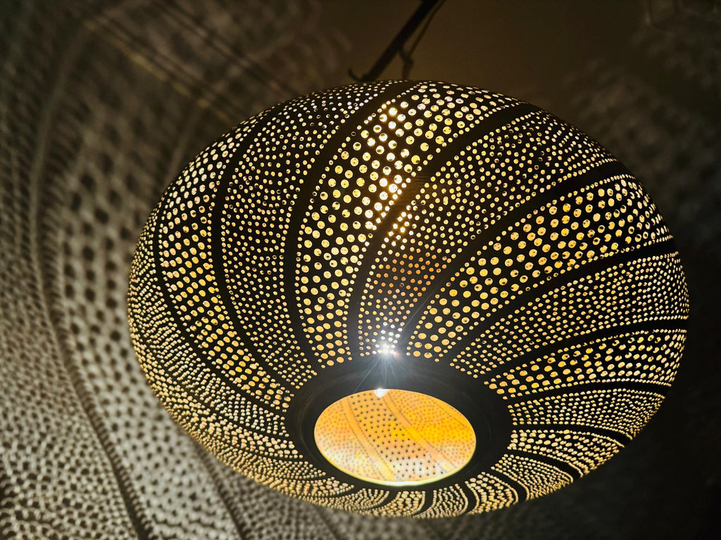 Handmade Moroccan Hanging Light – Brass Pendant Lamp