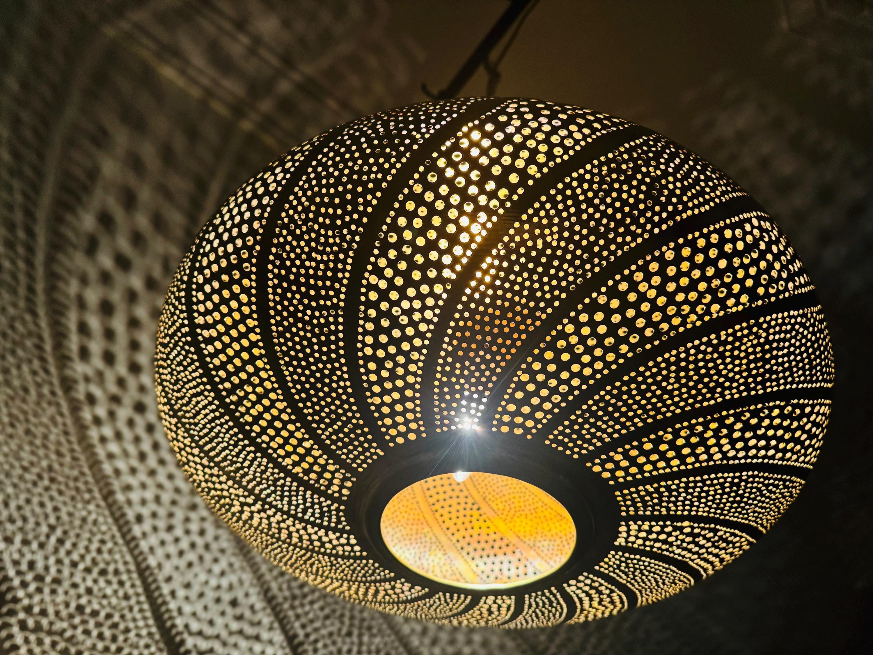 Handmade Moroccan Hanging Light – Brass Pendant Lamp