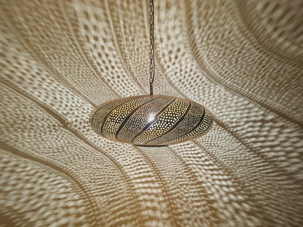 Handmade Moroccan Hanging Light – Brass Pendant Lamp