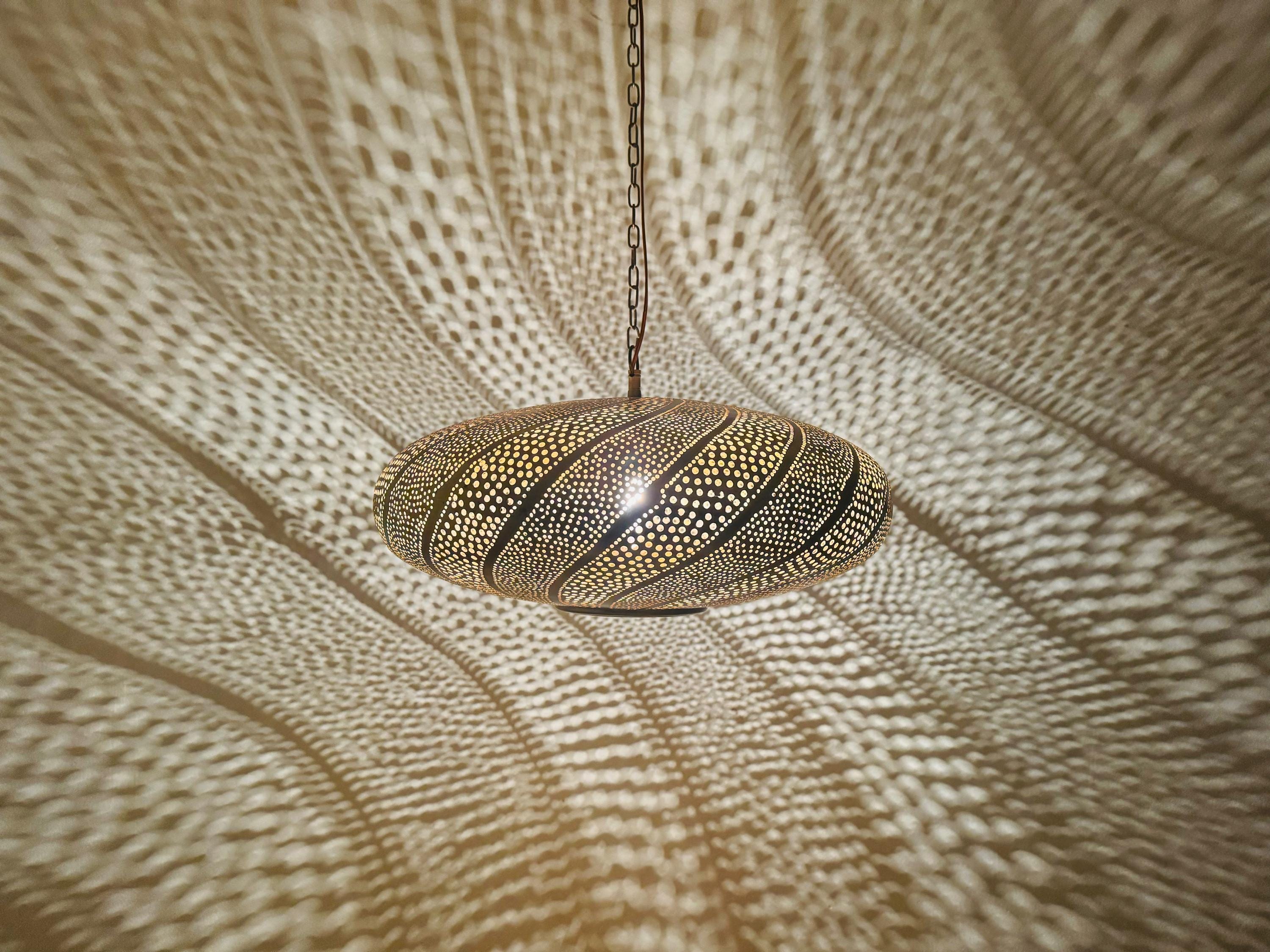 Handmade Moroccan Hanging Light – Brass Pendant Lamp