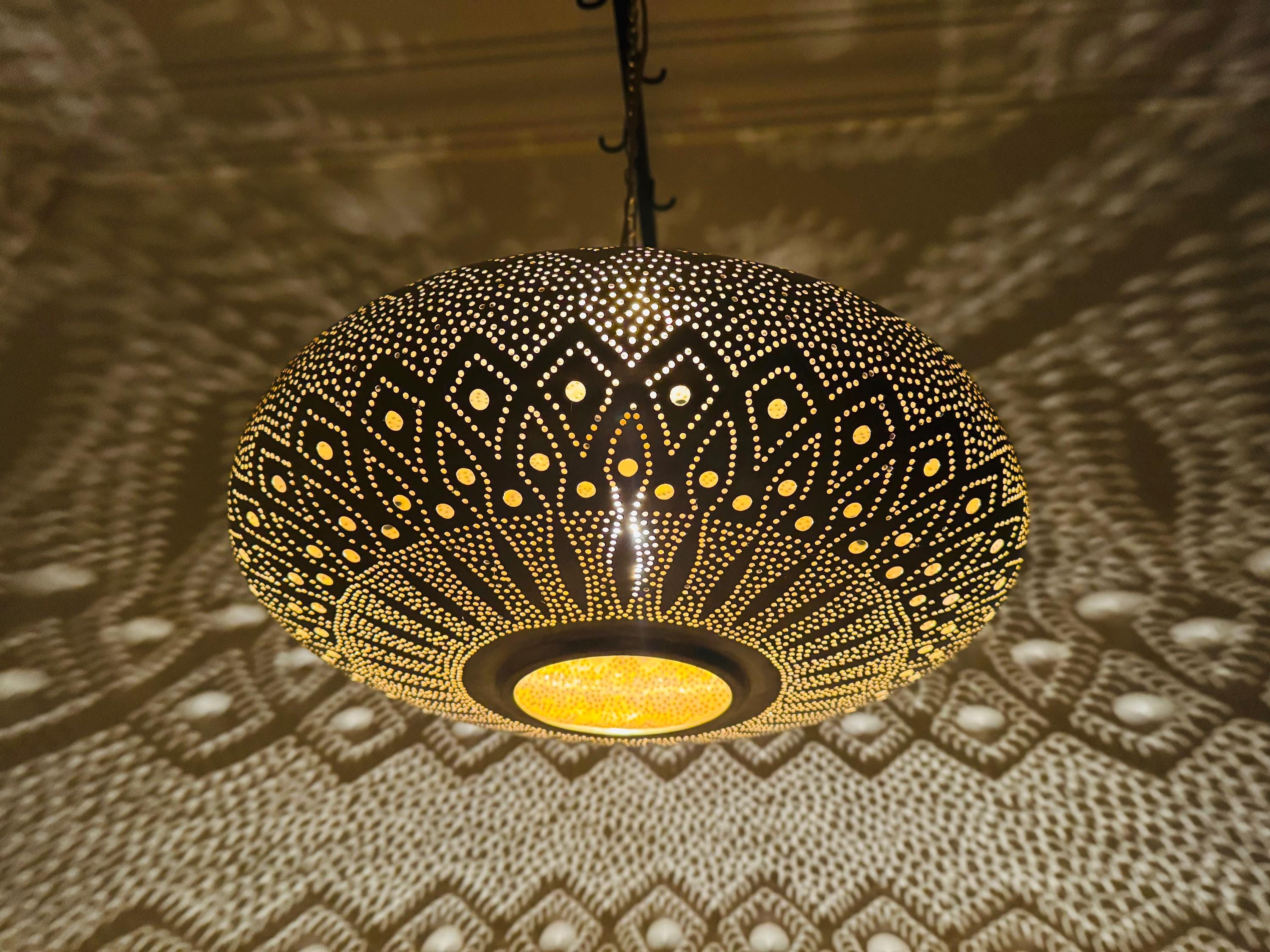 Elegant Moroccan Brass Chandelier – Pendant Lamp