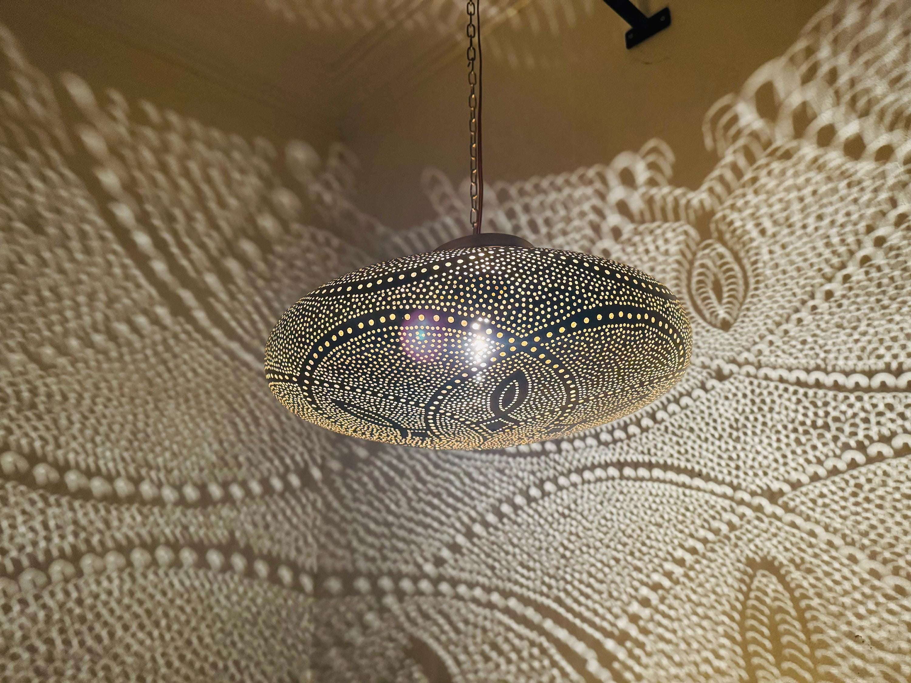 Artisan Moroccan Light Fixture – Brass Ceiling Light