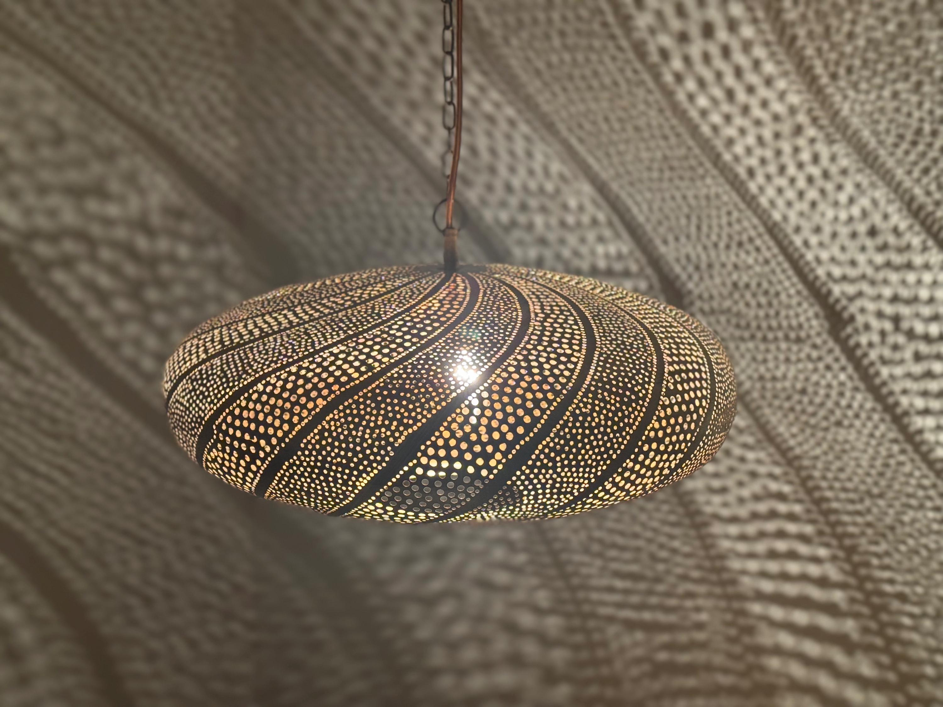 Handmade Moroccan Hanging Light – Brass Pendant Lamp