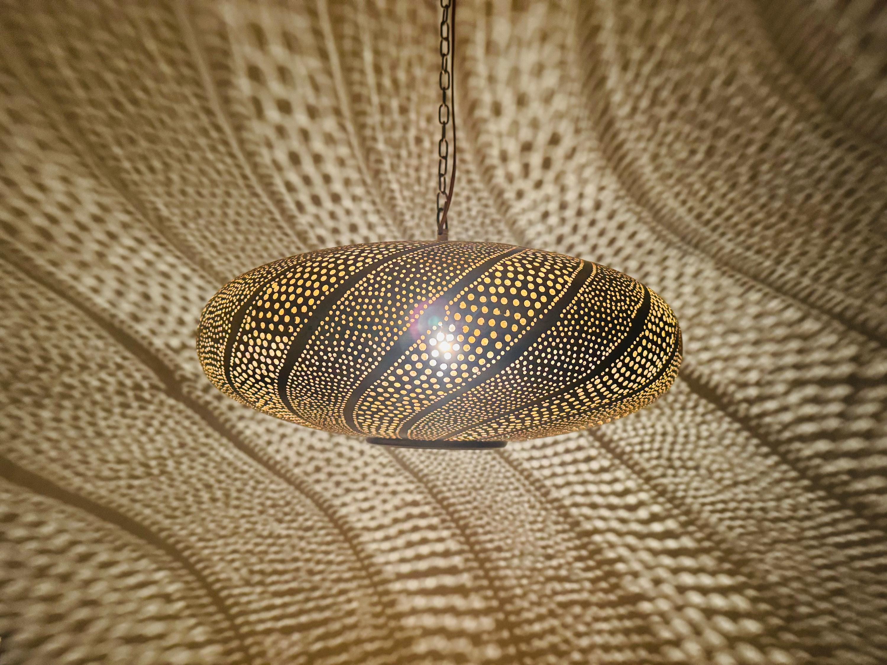 Handmade Moroccan Hanging Light – Brass Pendant Lamp