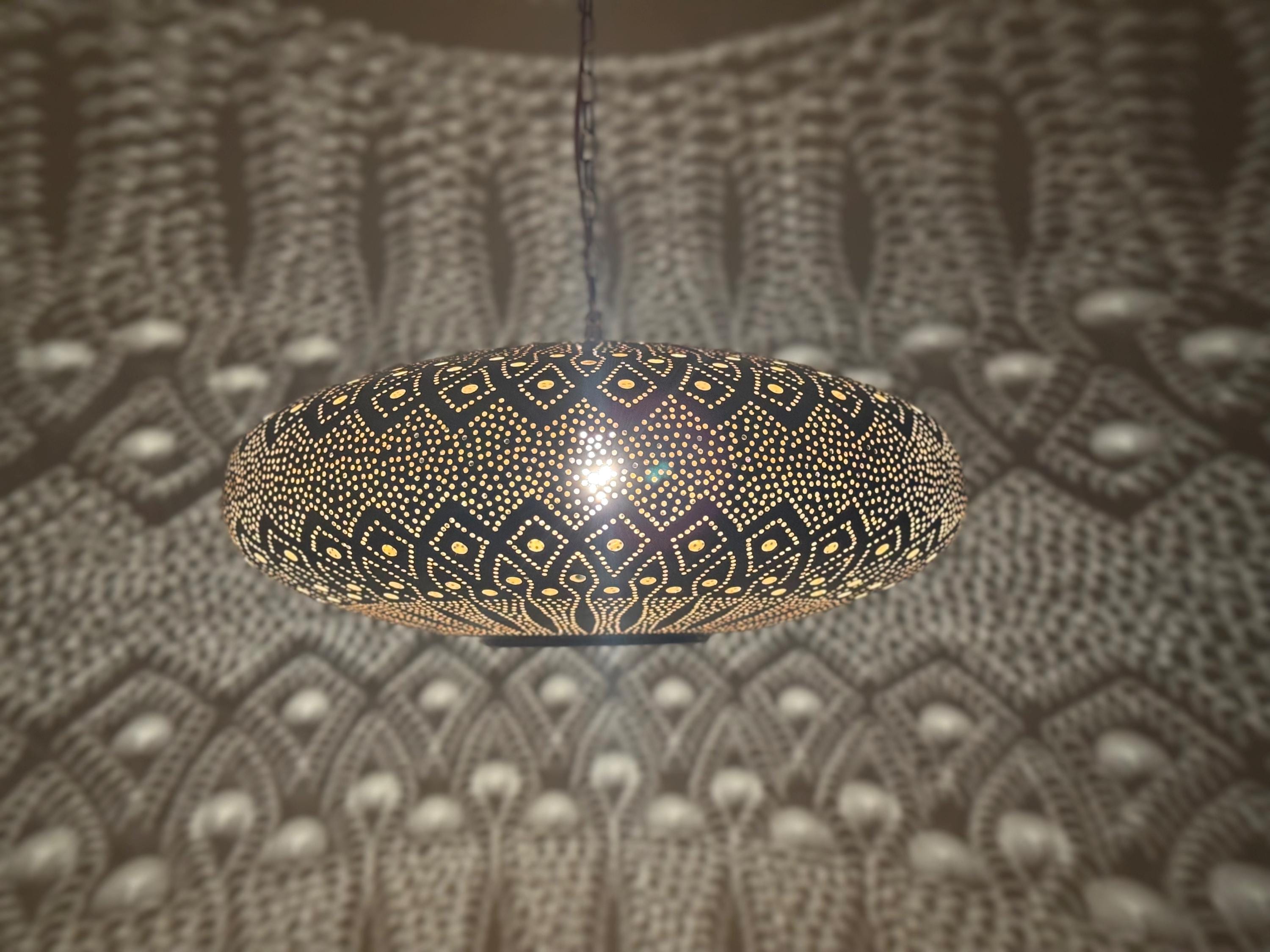 Elegant Moroccan Brass Chandelier – Pendant Lamp