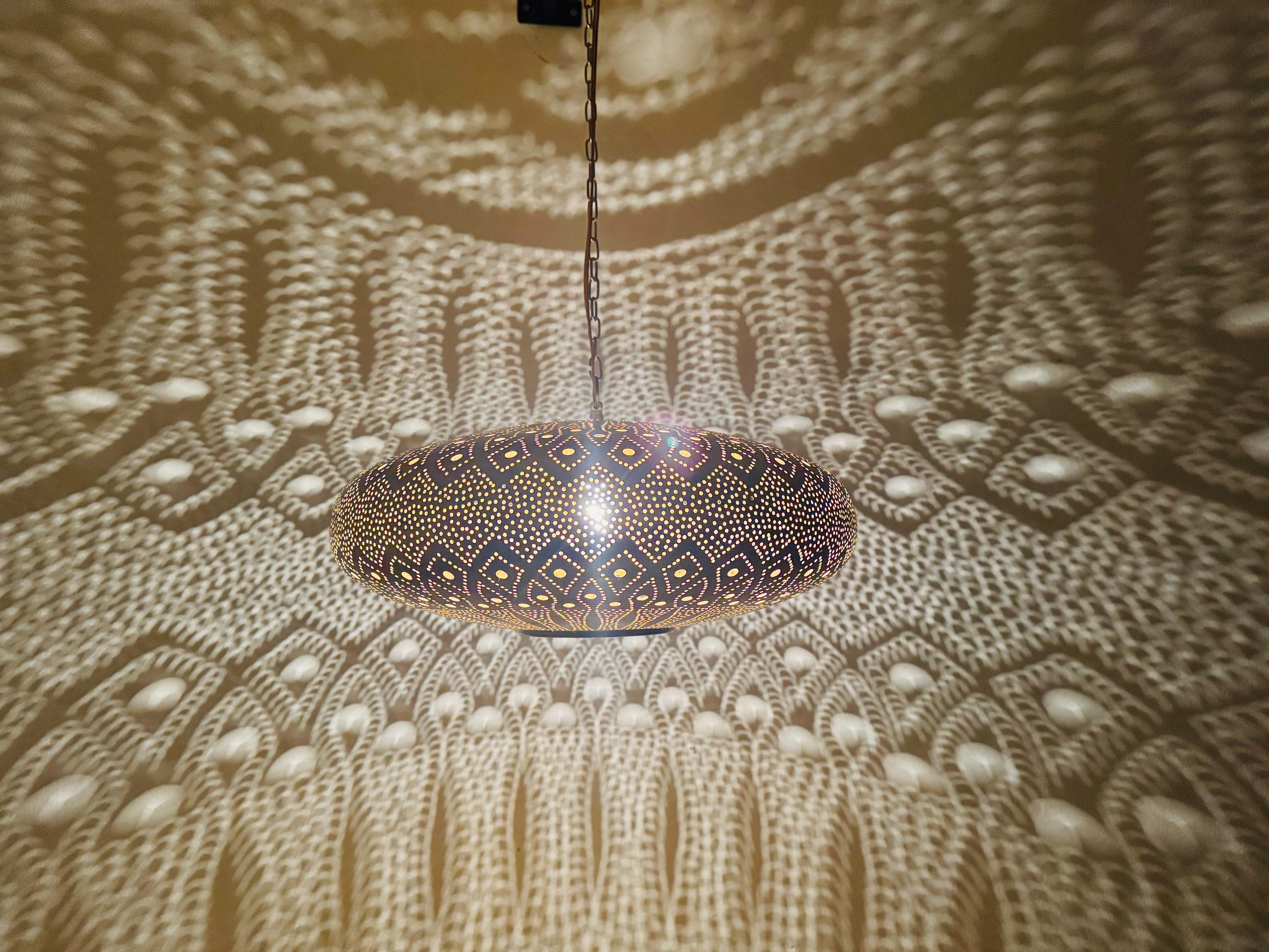 Elegant Moroccan Brass Chandelier – Pendant Lamp