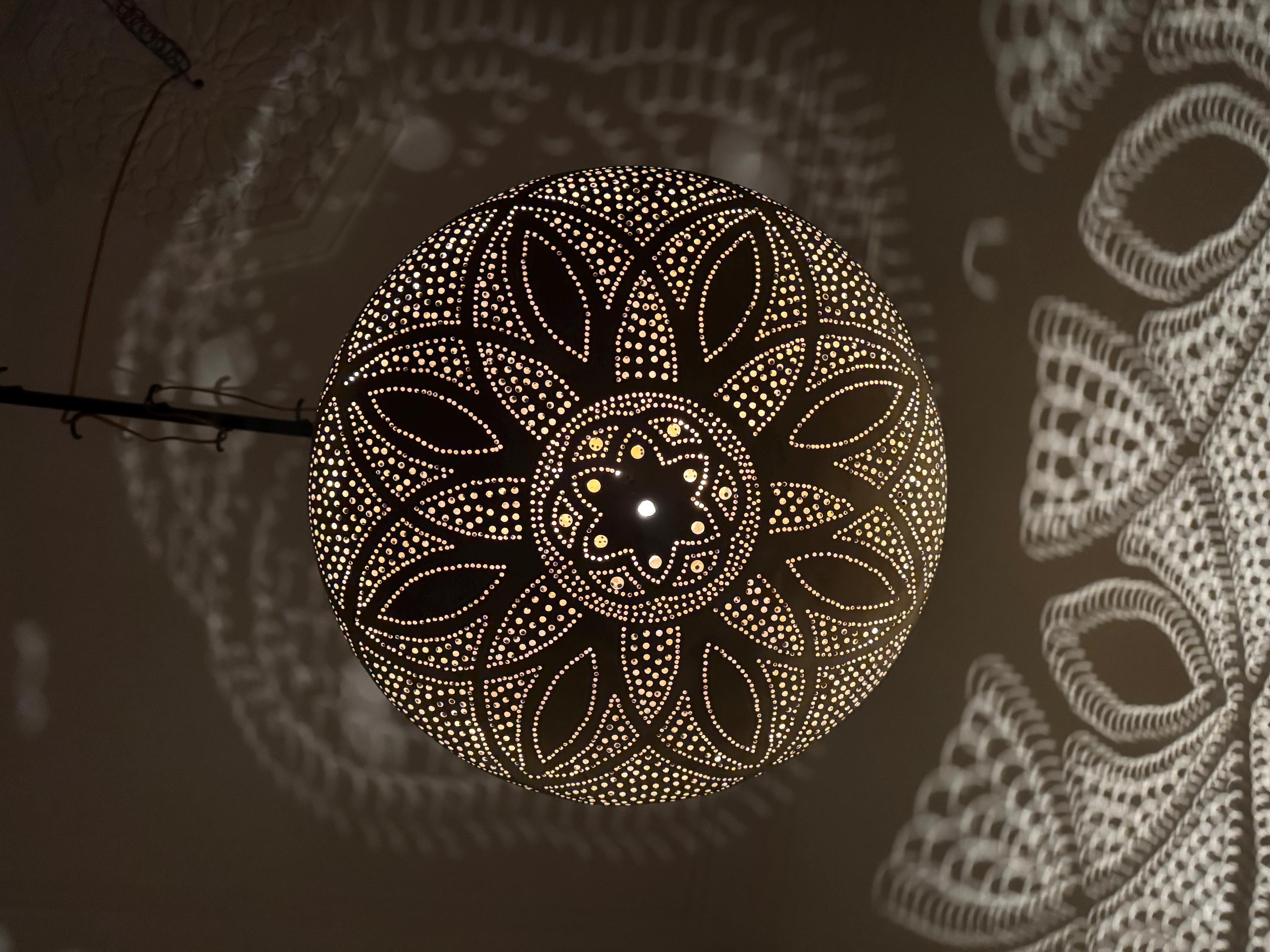 Handcrafted Moroccan Brass Pendant Light: Custom Hanging Lamp