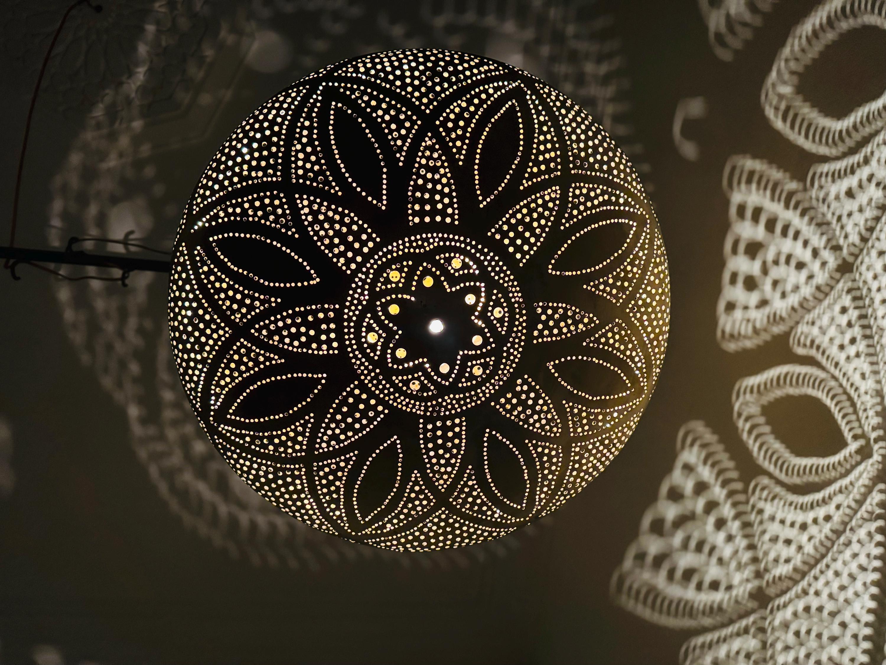 Handcrafted Moroccan Brass Pendant Light: Custom Hanging Lamp