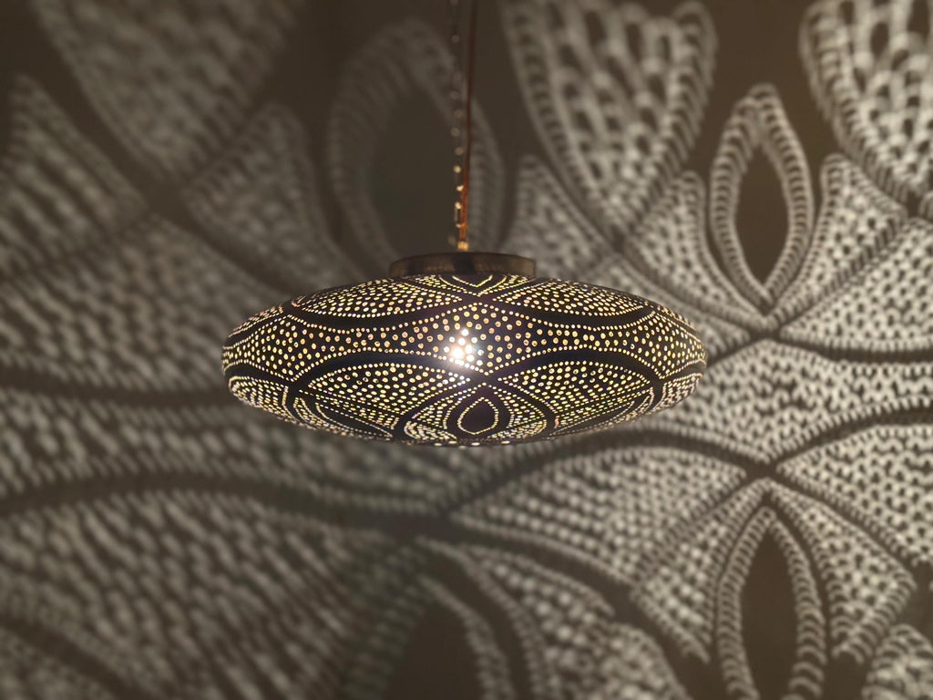 Handcrafted Moroccan Brass Pendant Light: Custom Hanging Lamp