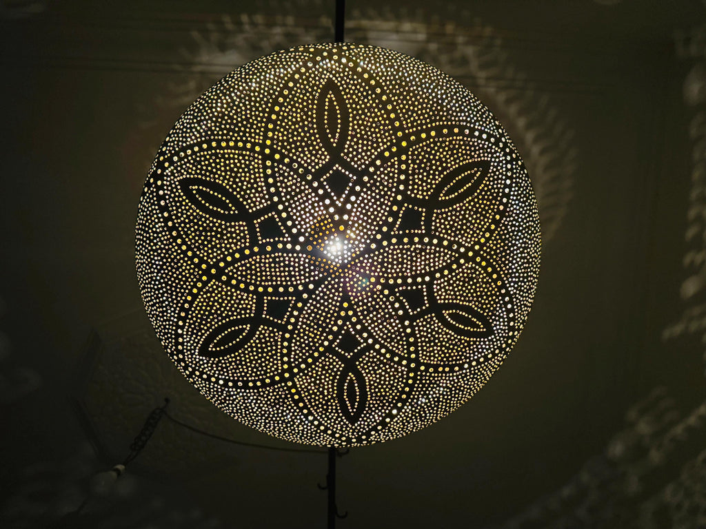 Artisan Moroccan Light Fixture – Brass Ceiling Light