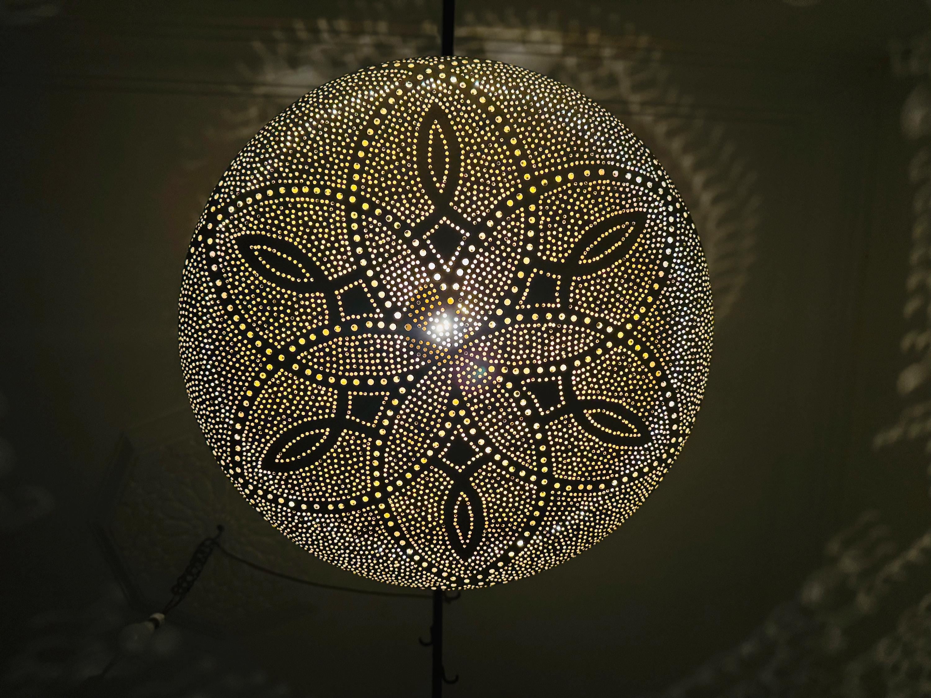 Artisan Moroccan Light Fixture – Brass Ceiling Light
